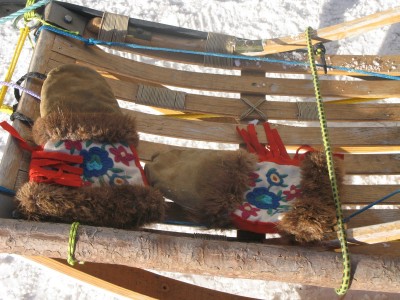 Jeff’s mitts – handmade and given to him as a gift after he froze his fingers during the Yukon Quest.
