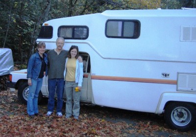 Donna, myself and Tessa ~ getting ready for the big trip in the motor home!
